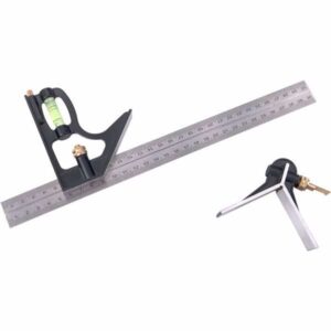 Többfunkciós szögmérő, vízmérték, vonalzó 300 mm