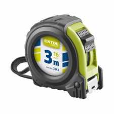 Mérőszalag gumírozott, 1 stoppos; 3m×16mm