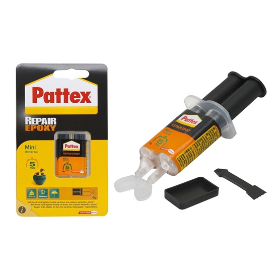 Univerzális kétkomponensű epoxi ragasztó Pattex Repair 2 x 3 ml