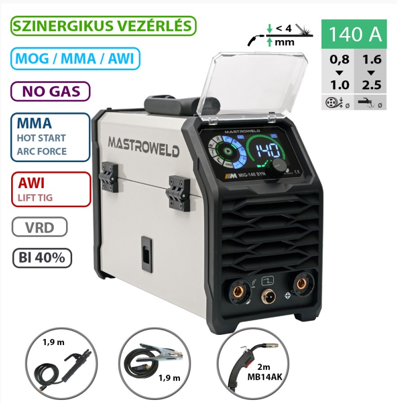 Mastro Mig-140Syn multifunkciós hegesztő inverter
